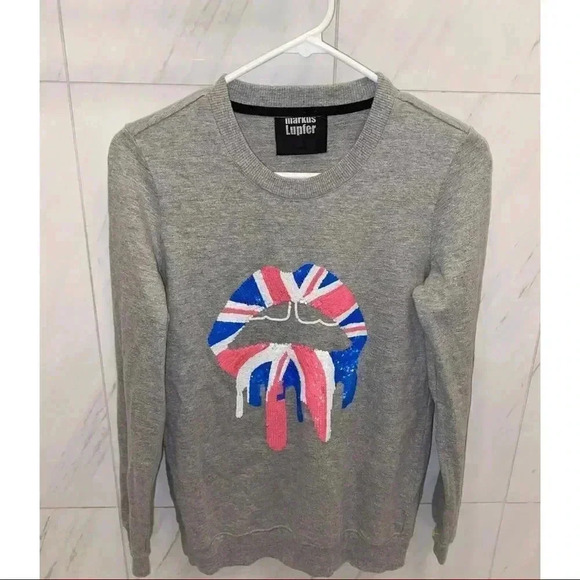 Markus Lupfer Sequin Lips Jumper (Sweater) - Picture 1 of 3